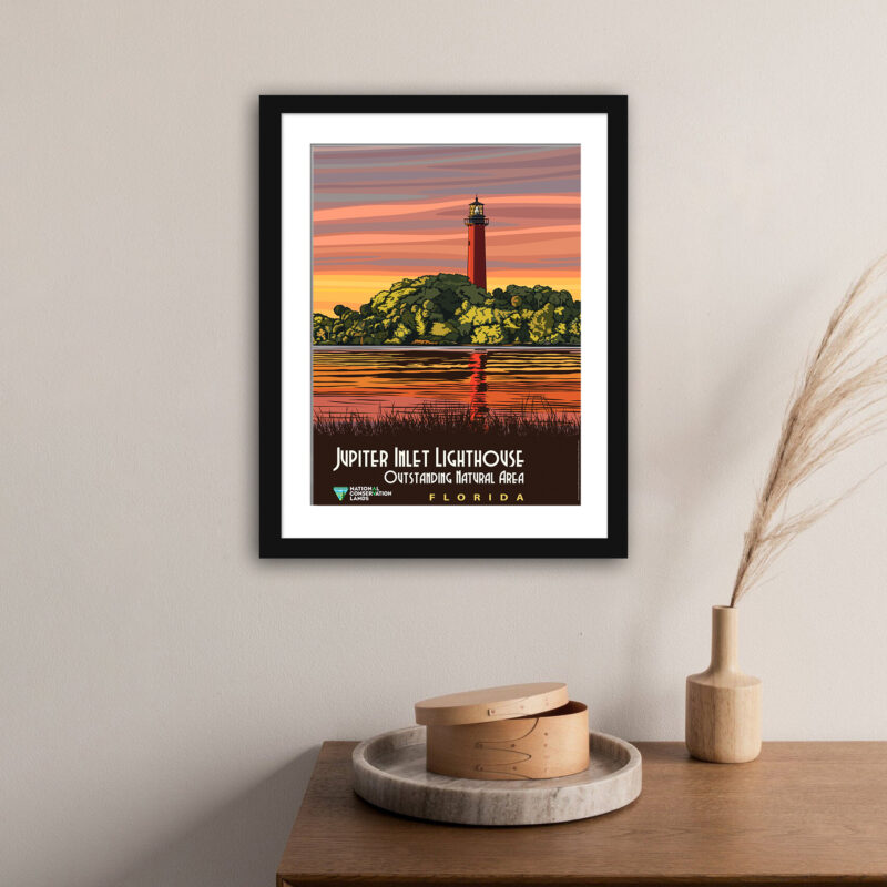 Jupiter Lighthouse Florida Vintage Poster