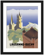 1936 Lausanne-Ouchy travel poster by Vera Hirzel