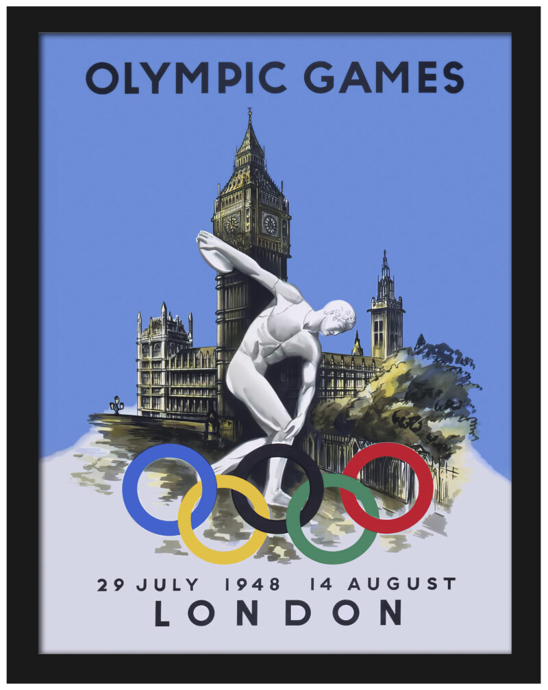 Reproduction of the 1948 London Olympic Games promotional poster.