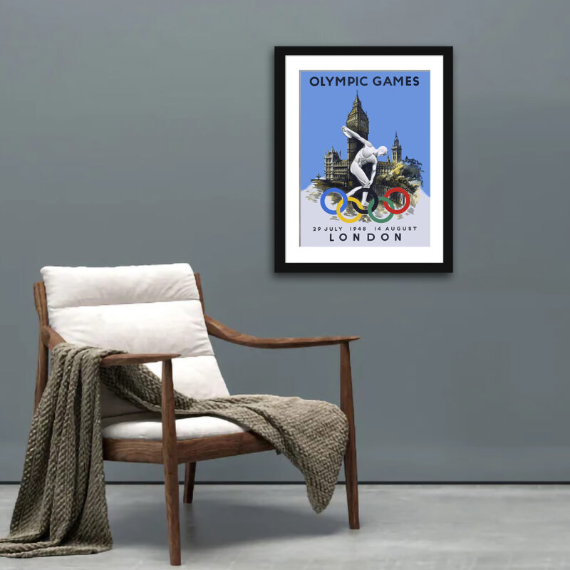 Reproduction of the 1948 London Olympic Games promotional poster.