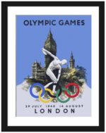 Reproduction of the 1948 London Olympic Games promotional poster.
