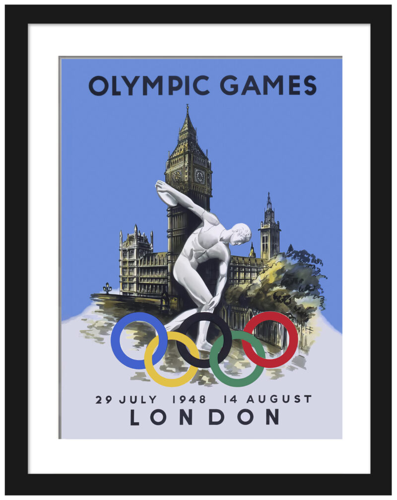 Reproduction of the 1948 London Olympic Games promotional poster.