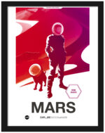 NASA Gateway 'Dune Scouts - Mars' poster with astronaut and dog exploring Martian landscape