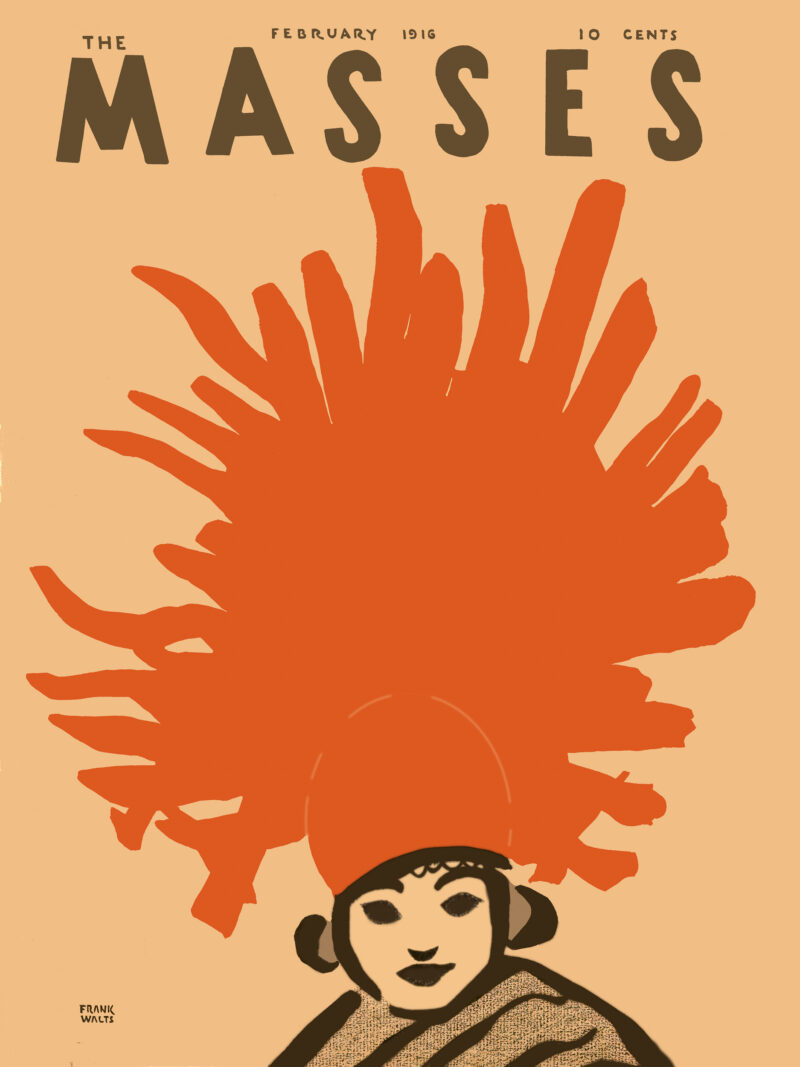 1916 Masses magazine cover featuring stylish woman illustration