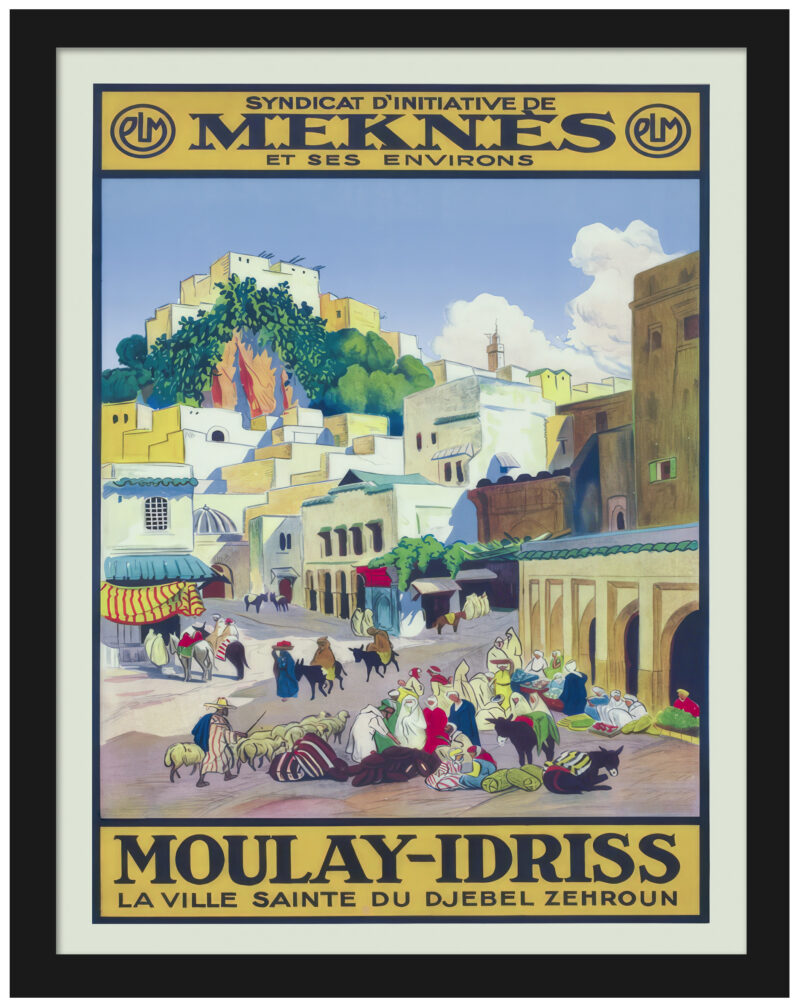1932 Moulay Idriss travel poster by Matteo Brondy.