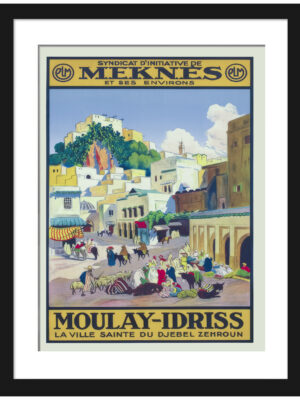 1932 Moulay Idriss travel poster by Matteo Brondy.