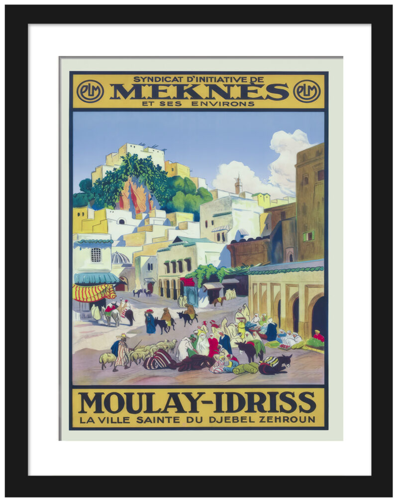 1932 Moulay Idriss travel poster by Matteo Brondy.