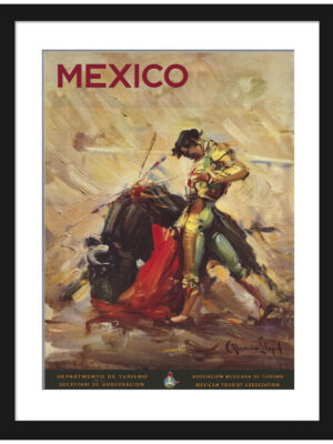 Reproduction of a 1944 Mexican Matador poster by artist Carlos Ruano Llopis.