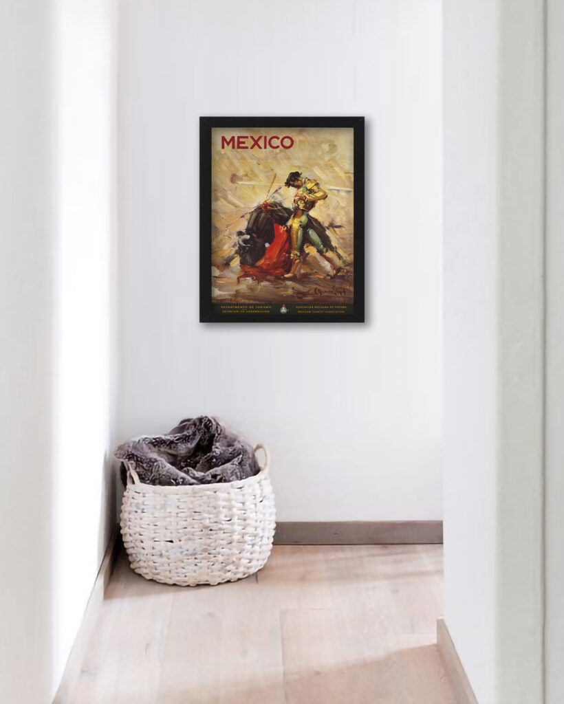 Reproduction of a 1944 Mexican Matador poster by artist Carlos Ruano Llopis.