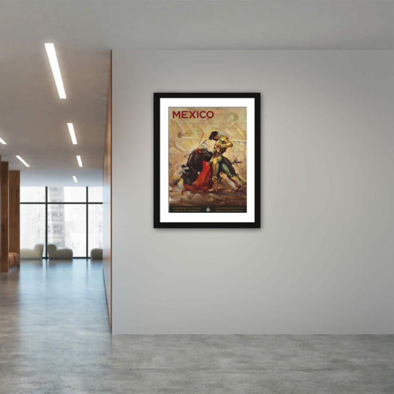 Reproduction of a 1944 Mexican Matador poster by artist Carlos Ruano Llopis.