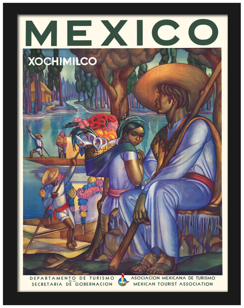 Vintage Xochimilco Travel Poster