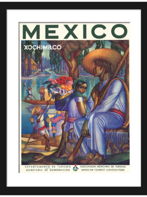 Vintage Xochimilco Travel Poster
