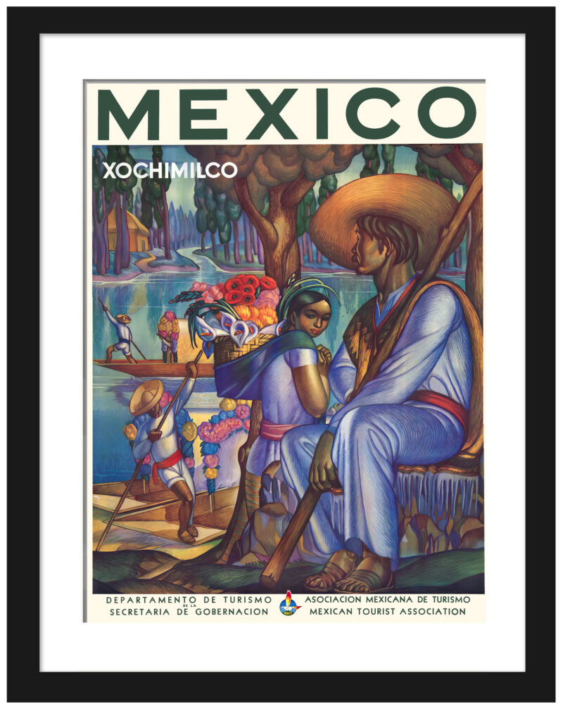 Vintage Xochimilco Travel Poster