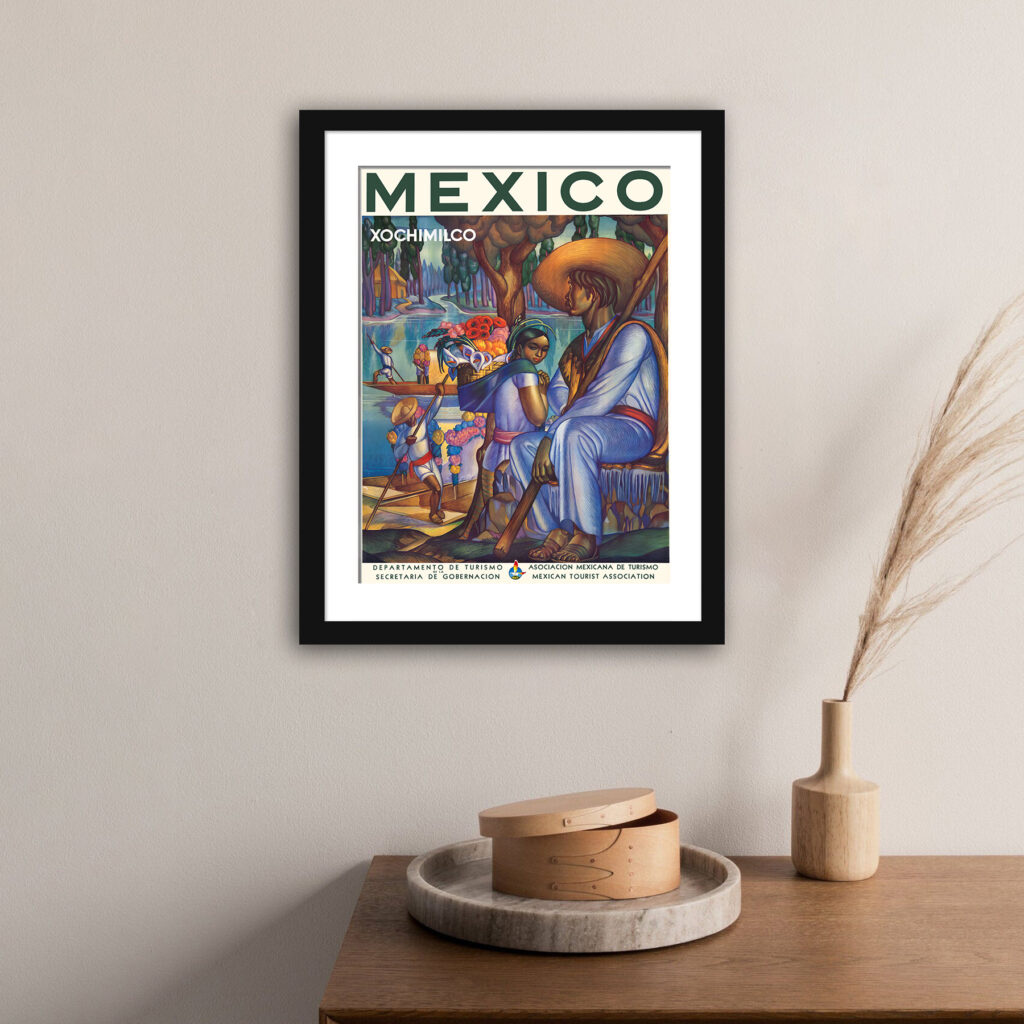Vintage Xochimilco Travel Poster