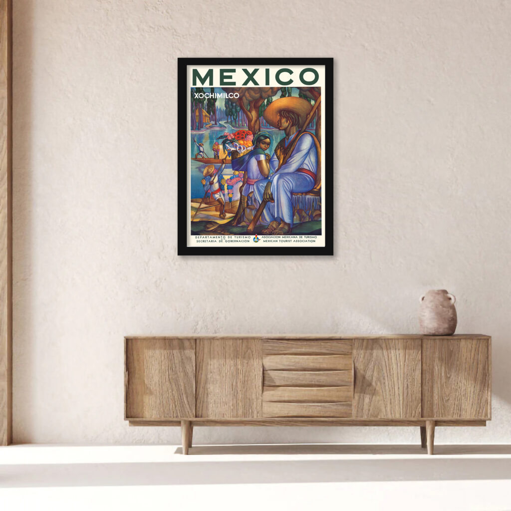 Vintage Xochimilco Travel Poster