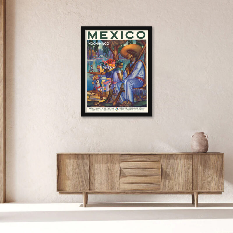 Vintage Xochimilco Travel Poster