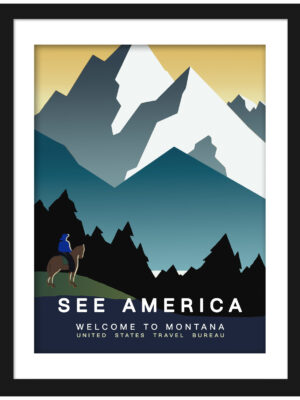 Montana Vintage Travel Poster Reproduction