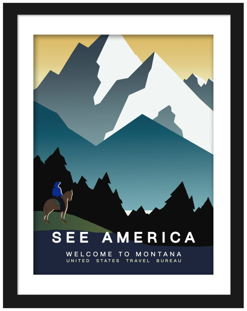Montana Vintage Travel Poster Reproduction
