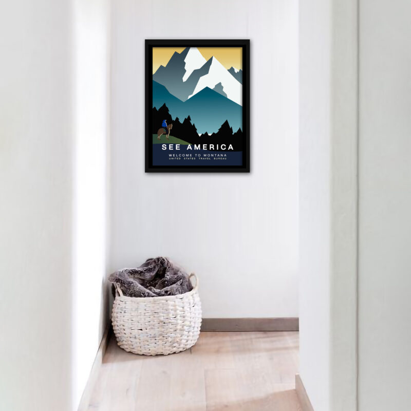 Montana Vintage Travel Poster Reproduction