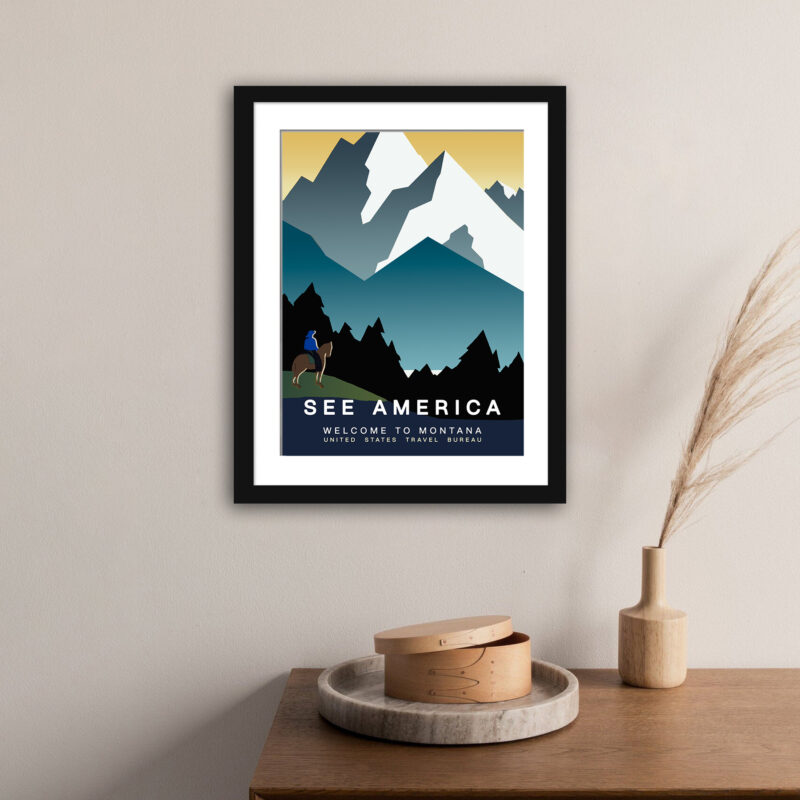 Montana Vintage Travel Poster Reproduction