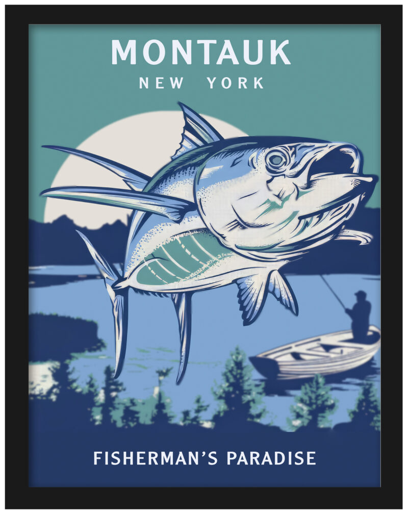 Montauk vintage travel poster