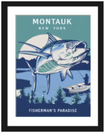 Montauk vintage travel poster