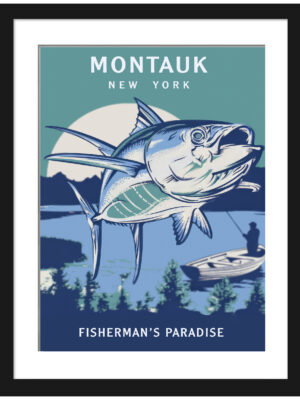 Montauk vintage travel poster