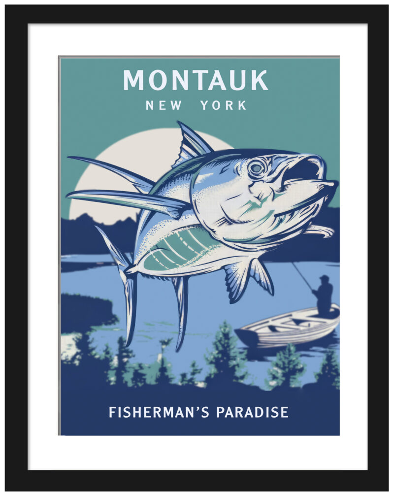 Montauk vintage travel poster