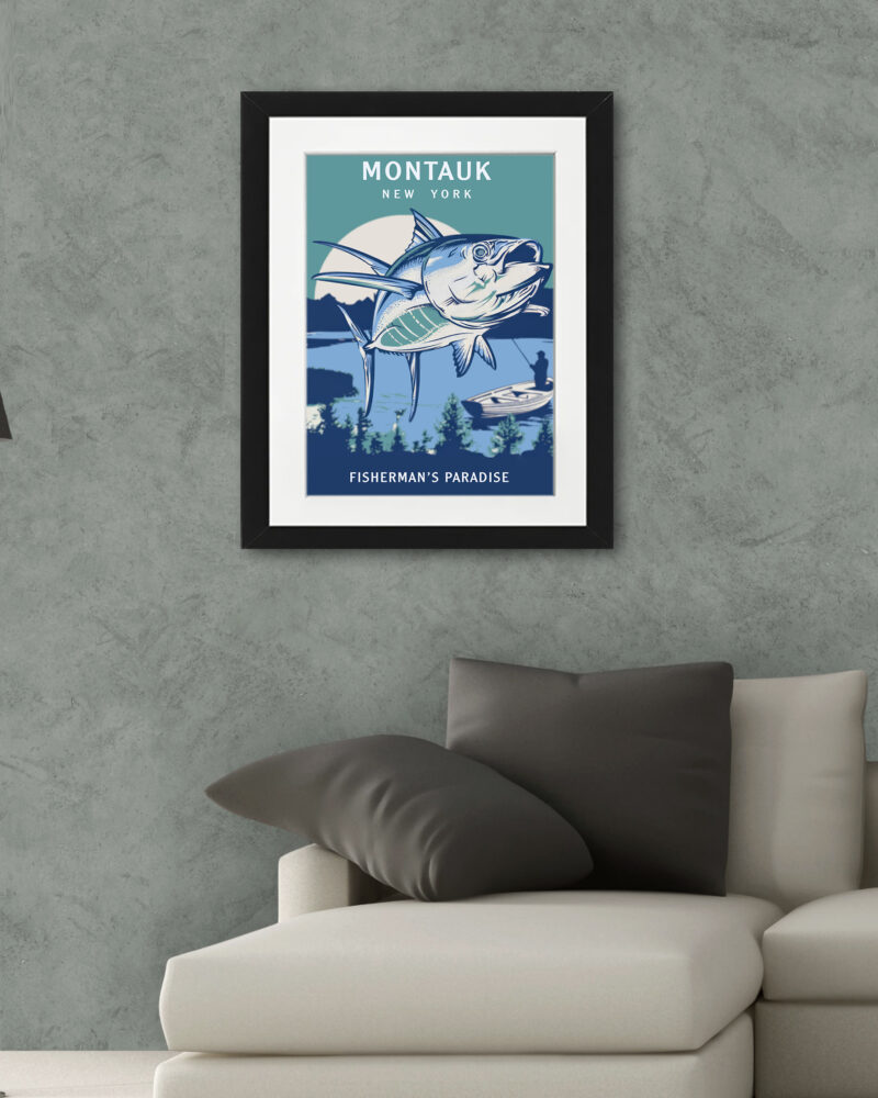 Montauk vintage travel poster