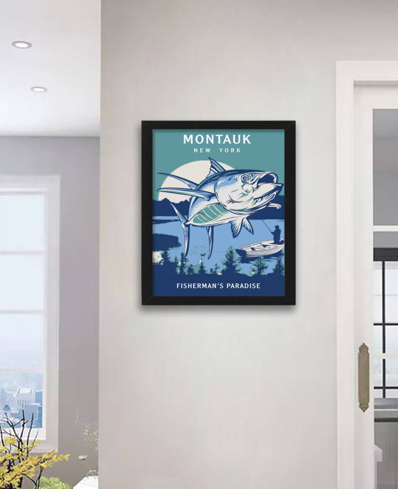 Montauk vintage travel poster
