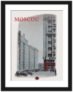 1936 vintage Moscow travel poster art