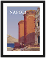 1920s Napoli Seascape Poster featuring Castel Nuovo