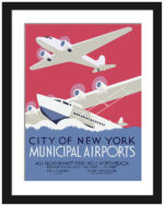 1930s New York Airports Poster by Harry Herzog