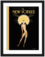 1925 New Yorker cover art reproduction with abstract design.