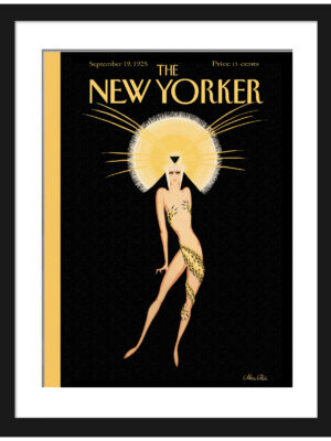 1925 New Yorker cover art reproduction with abstract design.