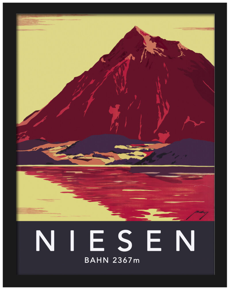 1930 Niesen Bahn Swiss Poster Reproduction