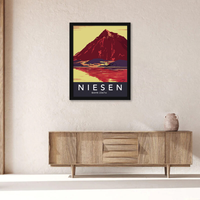 930 Niesen Bahn Swiss Poster Reproduction