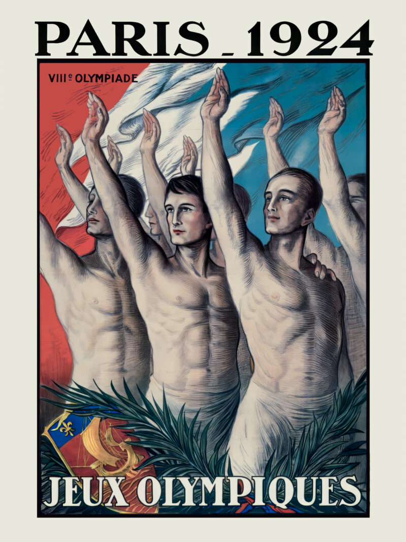 Reproduction of JEAN DROIT's 1924 Paris Olympic Games poster.