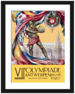 1920 Antwerp Olympic Games poster reproduction by Walter van der Ven.