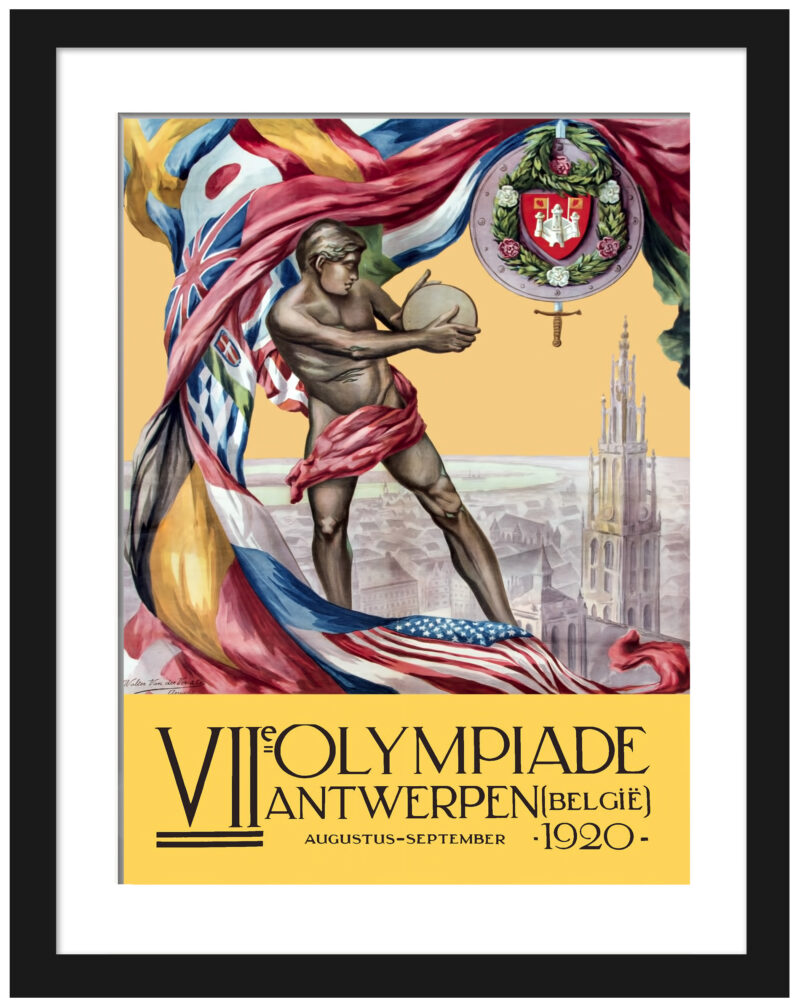 1920 Antwerp Olympic Games poster reproduction by Walter van der Ven.