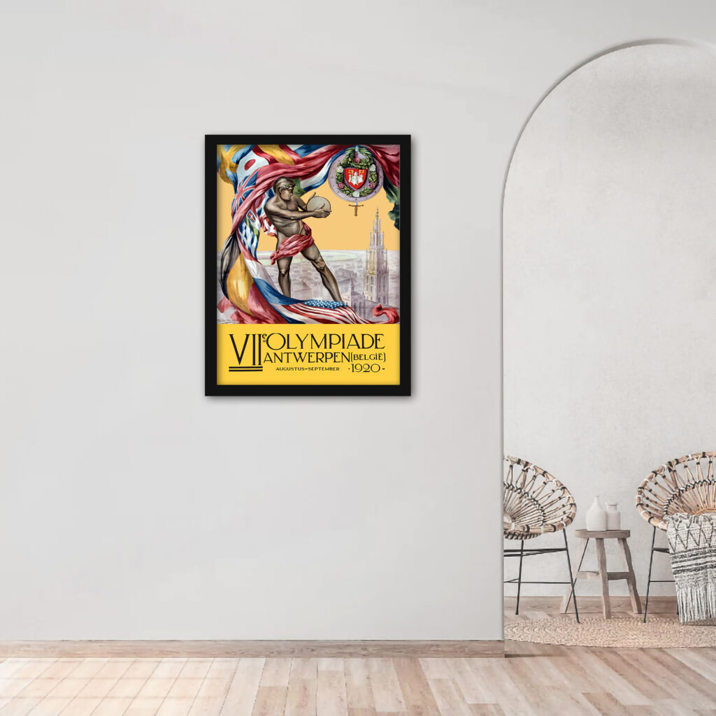 1920 Antwerp Olympic Games poster reproduction by Walter van der Ven.