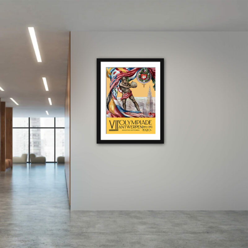 1920 Antwerp Olympic Games poster reproduction by Walter van der Ven.