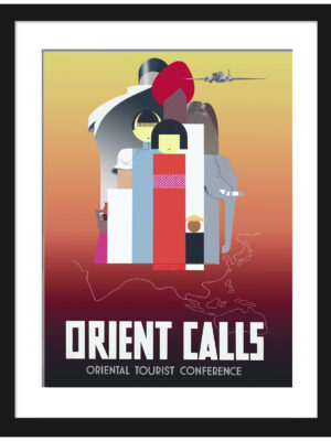 1936 Tokyo Oriental Conference vintage travel poster reproduction.