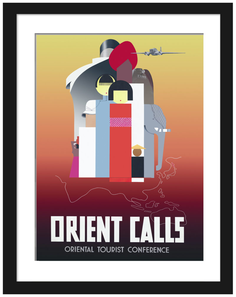 1936 Tokyo Oriental Conference vintage travel poster reproduction.