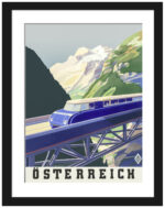 1930s Austrian travel poster with BBÖ VT 63 train