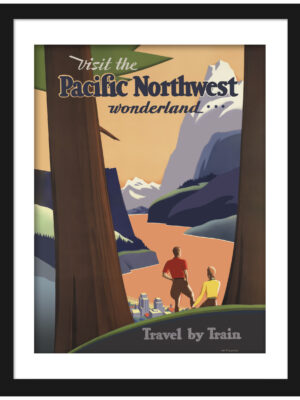 1932 Union Pacific Pacific Northwest travel poster print