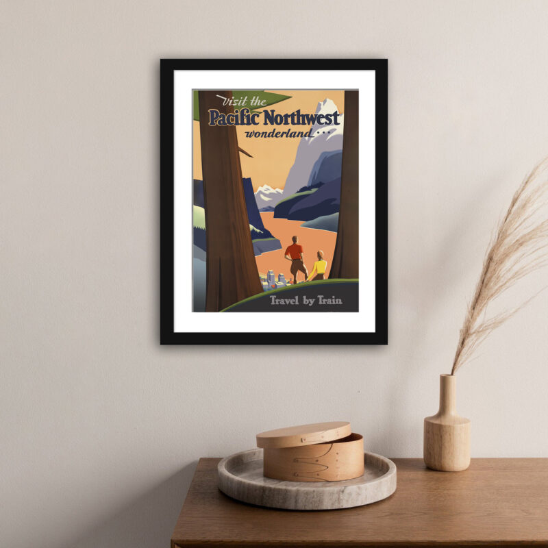 1932 Union Pacific Pacific Northwest travel poster print