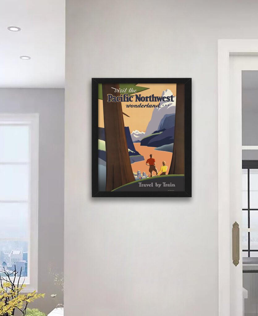 1932 Union Pacific Pacific Northwest travel poster print