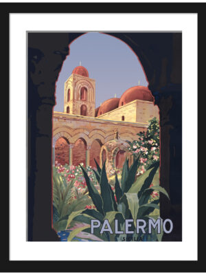 1925 Palermo Vintage Travel Poster by Mario Paschetto