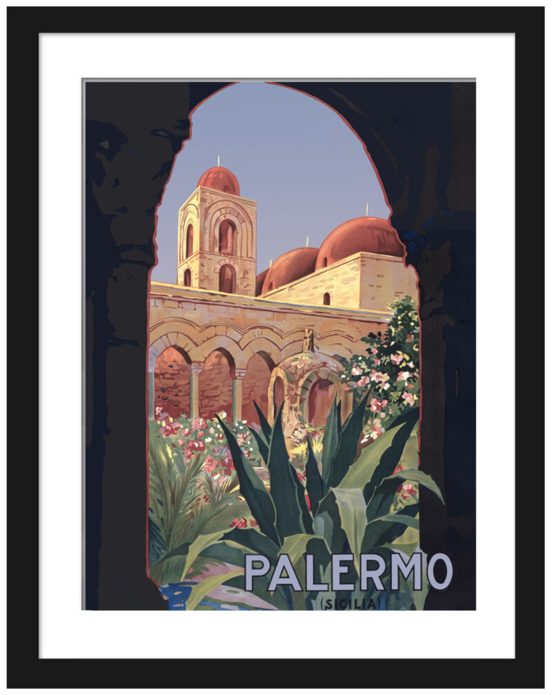 1925 Palermo Vintage Travel Poster by Mario Paschetto